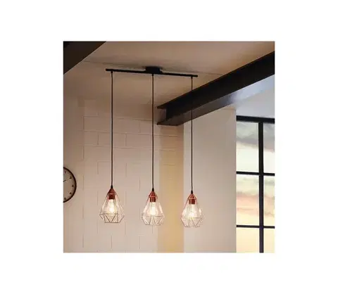 Svietidlá Eglo 94195 - Luster TARBES 3xE27/60W/230V 94195
