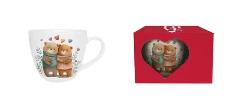 Hrnčeky, šálky, podšálky DUO - Hrnček 460ml BEARS 2, v darčekovej krabičke, porcelán