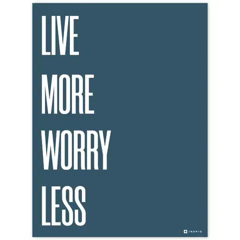 Obrazy s textom Motivačný obraz s vlastným textom - Live more