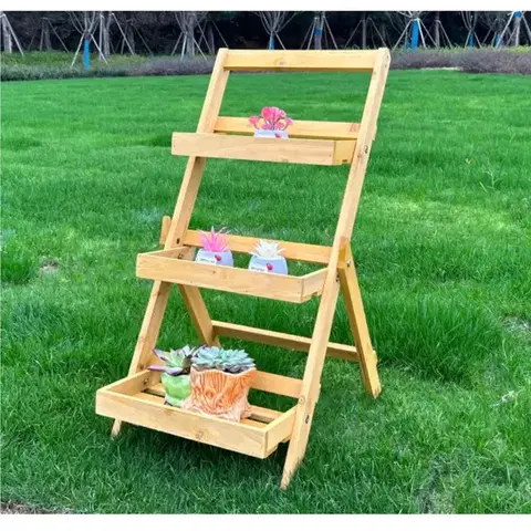 Záhrada Drevený kvetináč DS3973 39x41x73 cm žltý