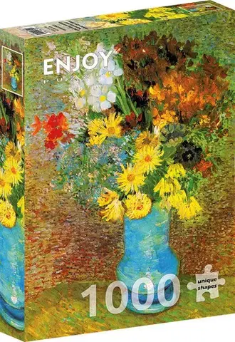 1000 dielikov Enjoy Puzzle Vincent Van Gogh: Vase with Daisies and Anemones 1000 Enjoy