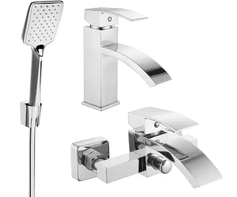 Kúpeľňové batérie MEXEN/S - Libra R62 Set umývadlovej a vaňovej batérie s príslušenstvom, chróm 745103R62-00