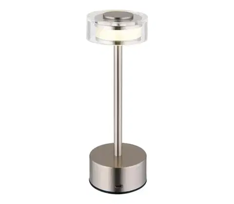 Lampy Globo 21026N - LED Stm. stolná lampa SHIRA LED/2,5W/3,7V 2700/4000/6500K matný chróm 21026N