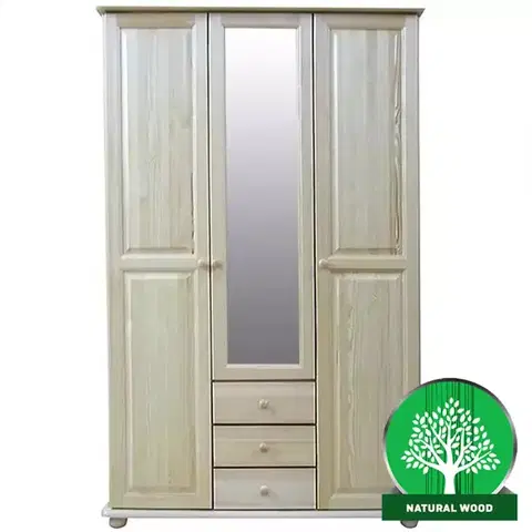 Šatníkové skrine Skriňa 141b 125 cm borovice