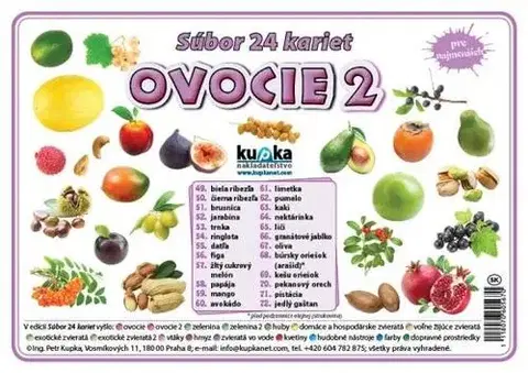 Učebnice pre ZŠ - ostatné Súbor 24 kariet - ovocie 2 - Petr Kupka
