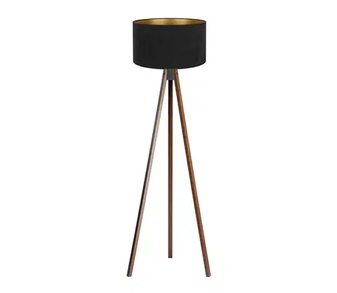 Lampy BRILAGI - Stojacia lampa VELVET 1xE27/60W/230V wenge/čierna AS0462+DU82610