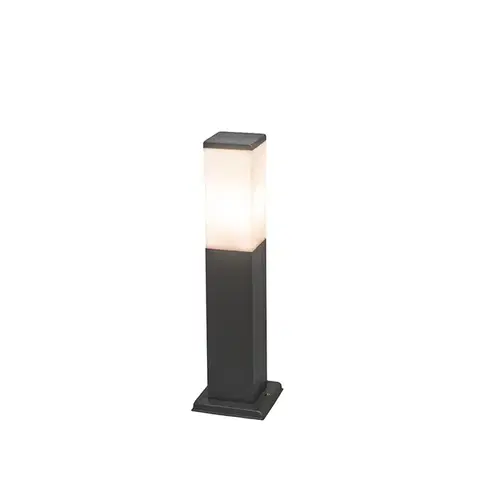 Zahradne stlpove lampy Inteligentný vonkajší lampáš tmavosivý 45 cm vrátane Wifi P45 - Malios