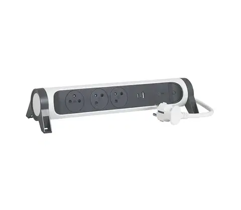 Predlžovacie káble Legrand 049416 - Predlžovací kábel s vypínačom 3Z Typ E + USB-A + USB-C 1,5m 049416