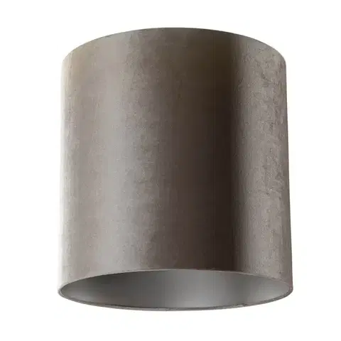 Tienidlo na lampu Zamatové tienidlo na lampu Taupe Cylinder 40/40/40