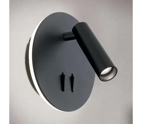 Svietidlá Orion WA 2-1467 - LED Nástenné bodové svietidlo LENNY LED/6W/230V + LED/3W čierna WA 2-1467 schwarz