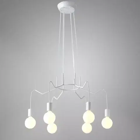 Moderné lampy do obývačky Basso Závesné svietidlo 6x40w E27 Biela matná