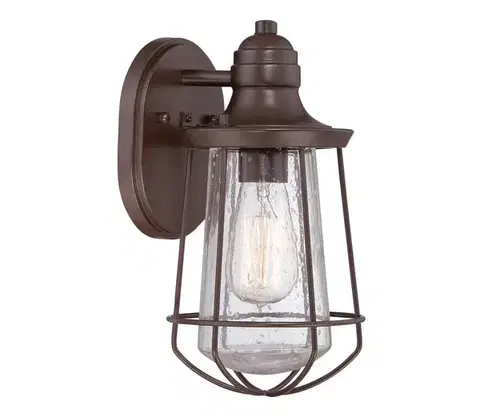 Svietidlá Elstead Quoizel - Vonkajšie nástenné svietidlo MARINE 1xE27/60W/230V IP44 hnedá QZ-MARINE-S