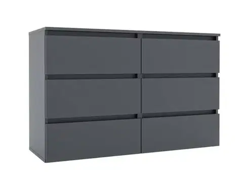 Komody a skrinky LIFE šuplíková komoda 1200, Grafite grey / Grafite grey