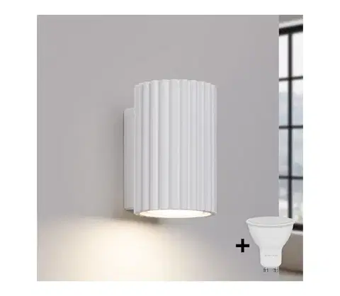 Svietidlá BRILAGI - LED Nástenné svietidlo CRESTO 1xGU10/10W/230V 10 cm biela BR.1646