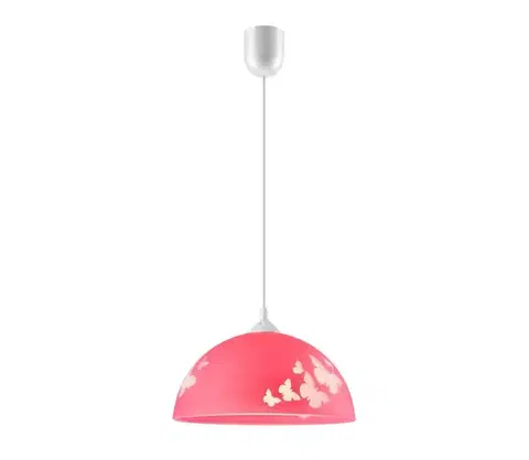 Svietidlá  Detský luster na lanku 1xE27/60W/230V LM 1.3.6 CZERWONY