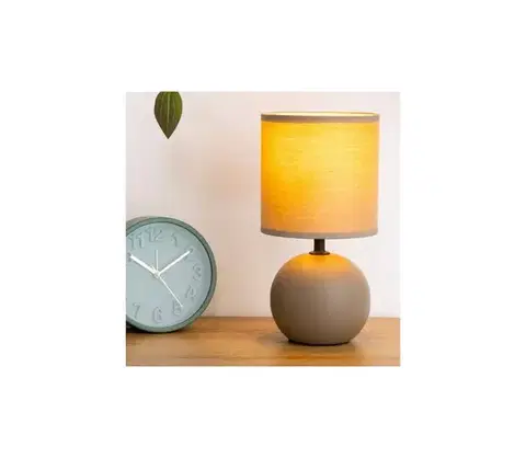 Lampy Atmosphera - Stolná lampa TIMÉO 1xE14/60W/230V taupe/krémová 116289I