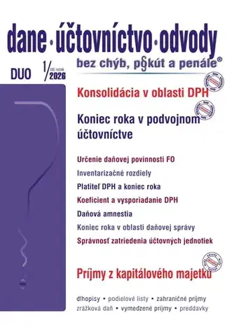 Dane, účtovníctvo Dane účtovníctvo odvody 1 2026 - Koniec roka v daňovej a účtovnej oblasti - Kolektív autorov