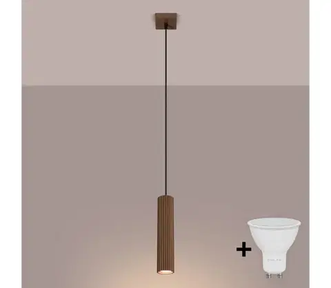 Svietidlá BRILAGI - LED luster na lanku CRESTO 1xGU10/10W/230V hnedý BR.1957