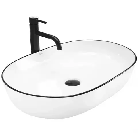 Sanitárna keramika Umývadlo na dosku Cleo 61 Black Edge