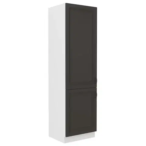 Kuchynské skrinky stojace Kuchynská skrinka STILO grafit mat/biela 60lo-210 2f