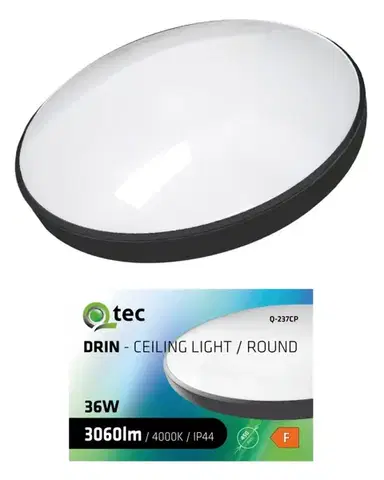 LED stropnice Stropná lampa QTEC 36W 4000K čierna