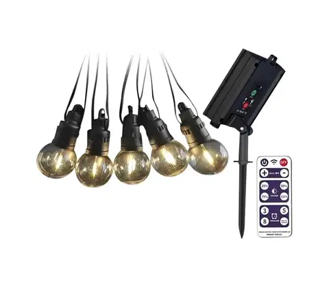 LED osvetlenie  LED Solárna reťaz 10xLED/0,5/4,5V 12 m 3000K IP44 + DO 7804