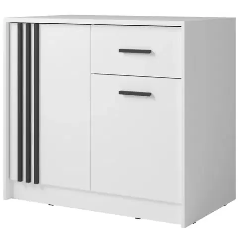 Komody do spálne Komoda Canada Cy-24  Biela U. Čierna