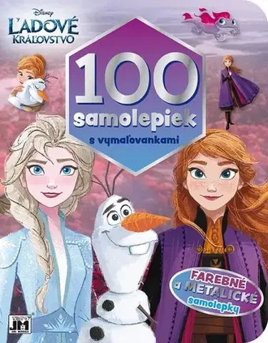 Nalepovačky, vystrihovačky, skladačky Ľadové kráľovstvo: 100 samolepiek s vymaľovankami