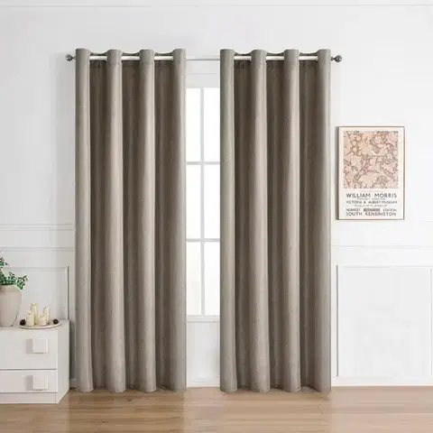 Závesy do spálne Záves na priechodkách NORI 005/185GSM 140x250 hnedý