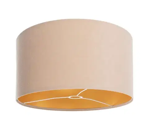 Predlžovacie káble  Tienidlo univerzálne STANDART E27 pr. 45 cm béžová/zlatá D-010-029-45/25-SH