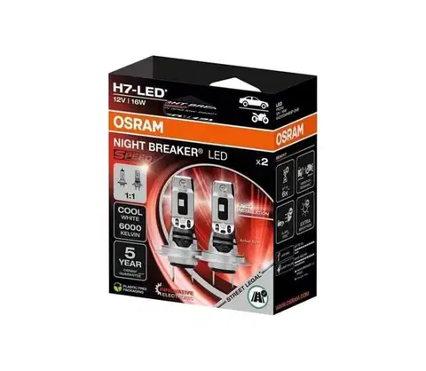 Žiarovky SADA 2× LED autožiaroviek NIGHT BREAKER SPEED H7 PX26d/16W/12V 6000K - Osram 64210DWNBSP-2HB