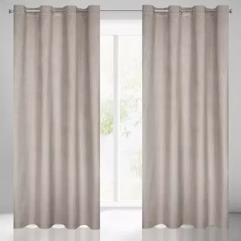 Závesy do spálne Záves DARCY 140x250 na priechodkách 384576 EUROFIRANY
