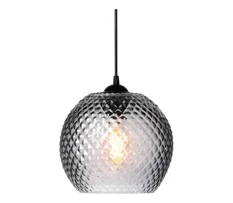 Svietidlá Halo Design 718443 - Závesný luster na lanku NOBB 1xE27/40W/230V priemer 22 cm dymovo-sivý 718443
