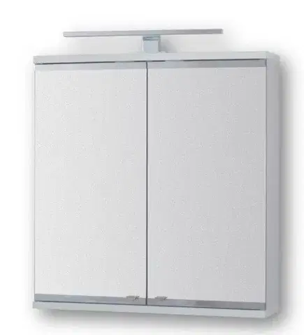Kúpeľňový nábytok OLSEN SPA - Vrchný zrkadlová skrinka ARLES s LED osvetlením - Rozmery skriniek - 60 × 64 × 15 cm OLNARL60