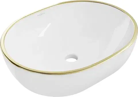 Umývadlá MEXEN - Viki umývadlo na dosku 48 x 35, biela/zlatá linka 21054805