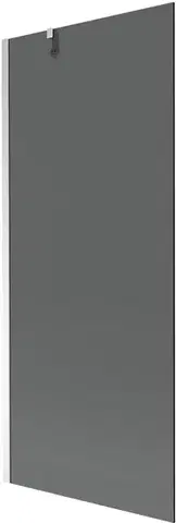 Sprchové dvere MEXEN/S - Next vaňová zástena FIX 80 x 150, grafit, chróm 895-080-000-00-40-01