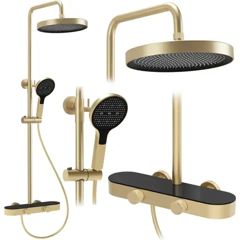 Kúpeľňové batérie REA REA - Sprchový set Creo Brush Gold REA-P0361