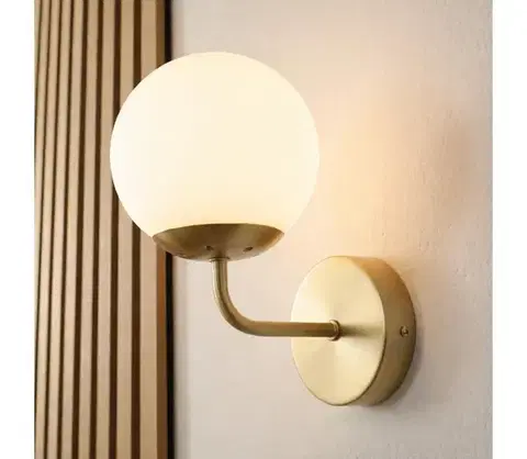 Svietidlá BRILAGI - Nástenná lampa MALIVA 1xE14/15W/230V zlatá/biela 8590828080497