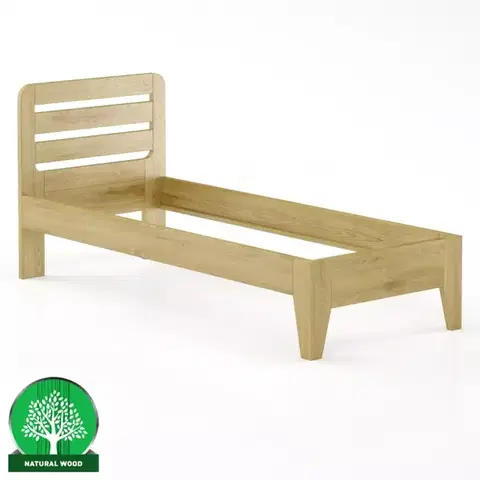 Drevené postele Posteľ buková LK189–90x200 rustikal
