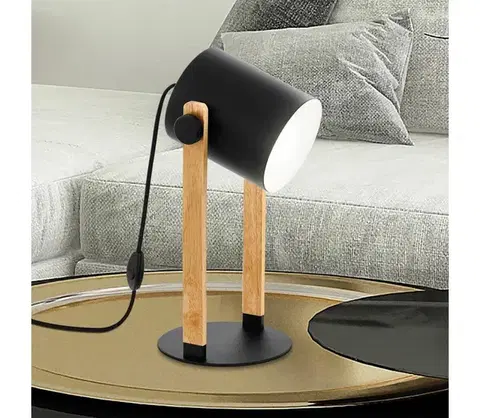 Lampy Eglo 43047 - Stolná lampa HORNWOOD 1xE27/28W/230V 43047