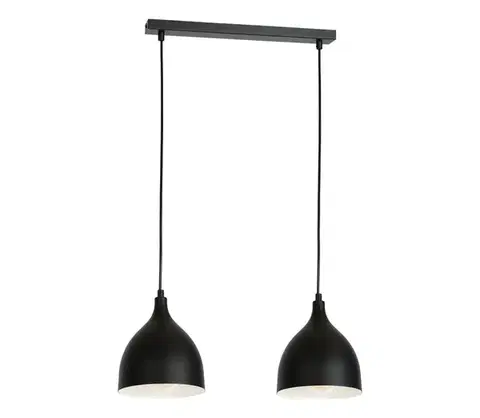 Svietidlá  Luster na lanku NOAK 2xE27/15W/230V čierna 6222