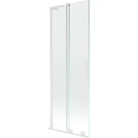 Sprchové dvere MEXEN/S - Velar L dvojkrídlová posuvná vaňová zástena 70 x 150, transparent, biela 896-070-003-01-20