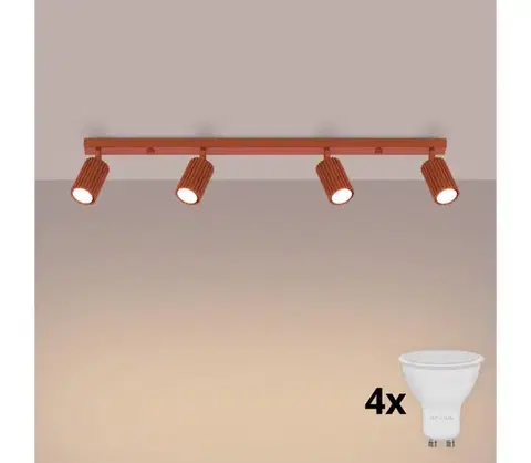 Svietidlá BRILAGI - LED bodové svietidlo CRESTO 4xGU10/10W/230V červené BR.1641