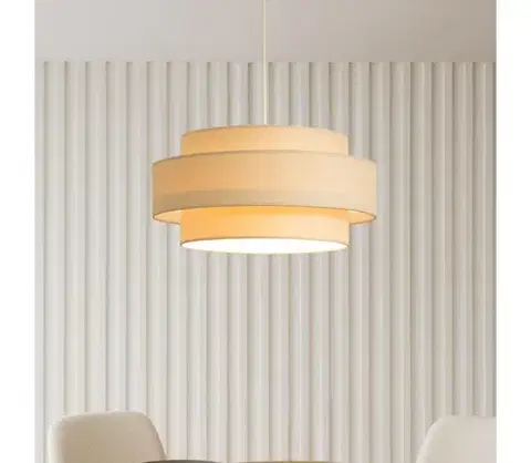 Svietidlá BRILAGI - Závesné svietidlo na lanku RESNA 1xE27/60W/230V priemer 40 cm béžové H0363