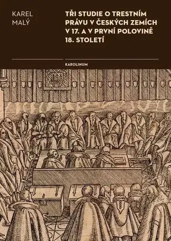 Právo Tři studie o trestním právu v českých zemích v 17. a v první polovině 18. století - Karel Malý