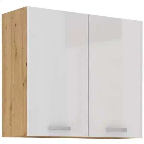 Kuchynské skrinky visiace Skrinka do kuchyne ARTISAN biela lesklá 80G-72 2F