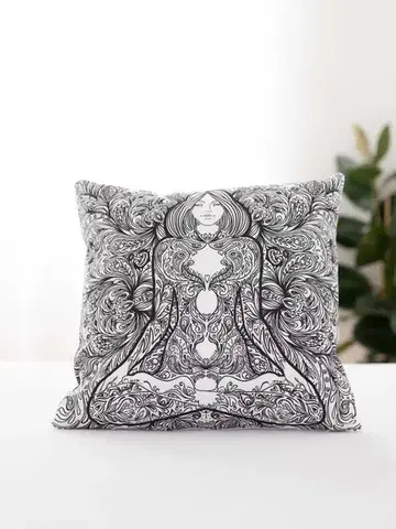 Dekoračné obliečky MKLozkoviny.sk Obliečka na vankúš mikroplyš 45 × 45 cm - Buddha 6 L02-  -