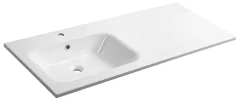 Sanitárna keramika SAPHO - ARECA umývadlo 121x51,5cm, liaty mramor, ľavé, biela AC121L