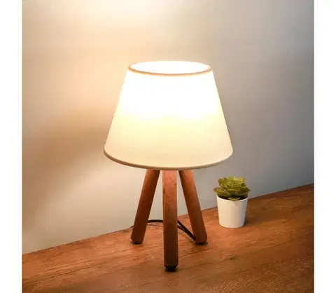 Lampy  Stolná lampa AYD 1xE27/40W/230V hnedá/krémová 780SGN2567