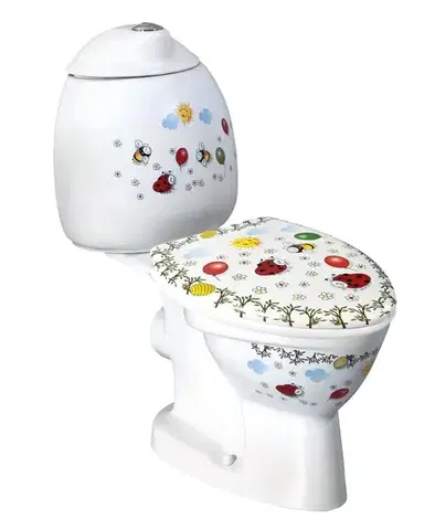 Záchody SAPHO - KID detské WC kombi vr.nádržky, zadný odpad, farebná potlač CK311.400.0F